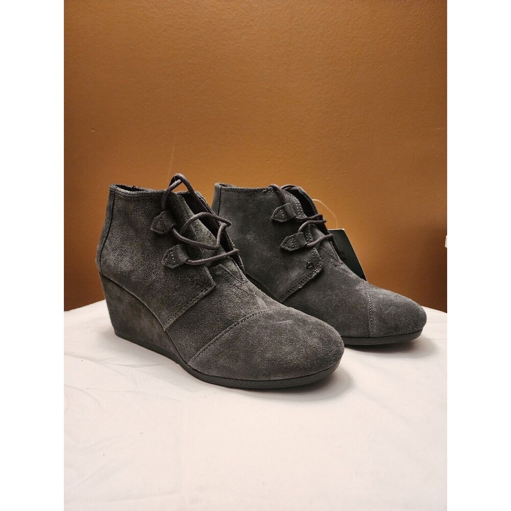 TOMS Kala Desert Wedge Bootie Gray Women Size 8.5